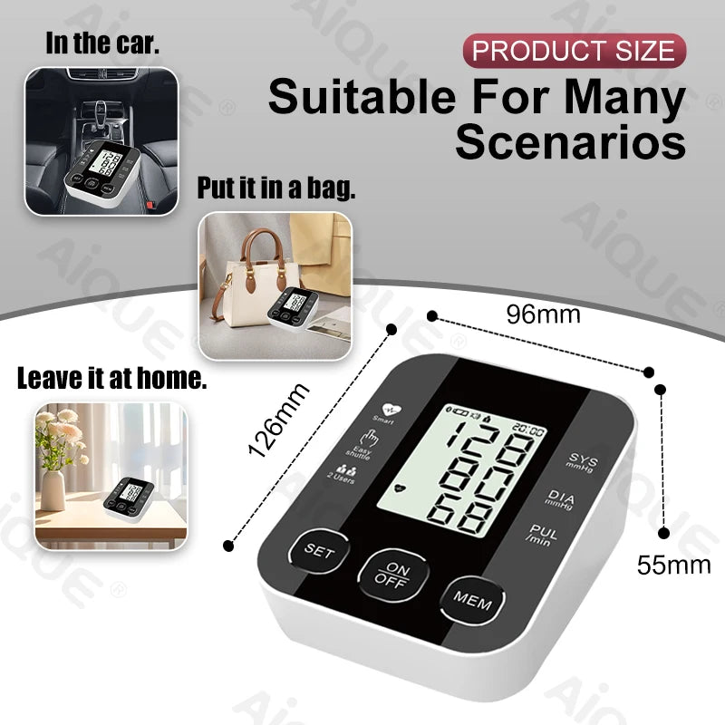 JustLang Digital Arm Blood Pressure Monitor