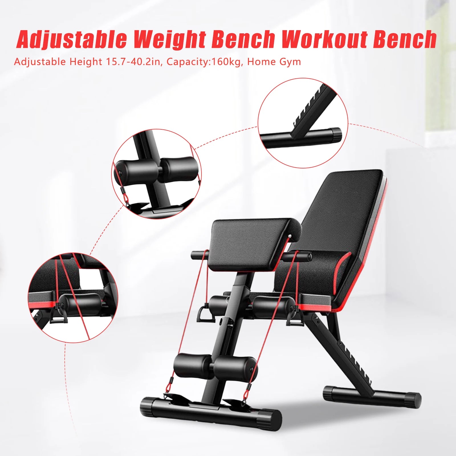 Foldable Adjustable Weight Bench