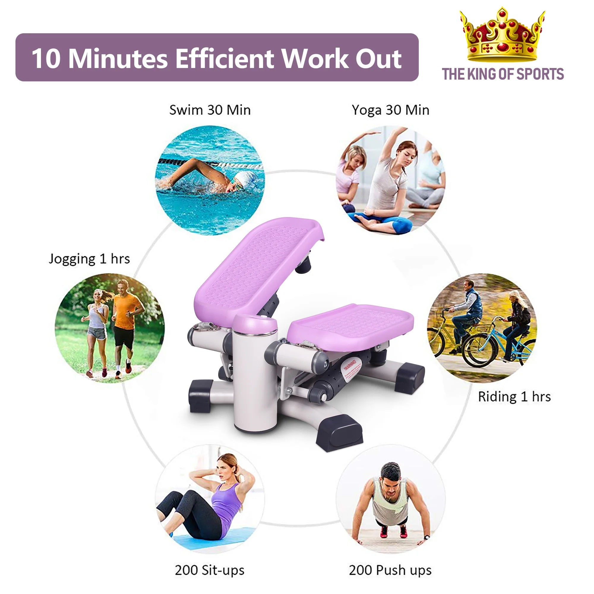 LeikeFitness Portable Climber & Waist Fitness Twister Step Machine