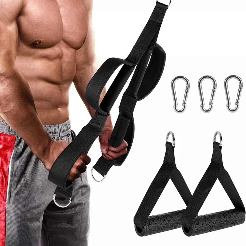 Tricep Pull Down Rope & Handle Set