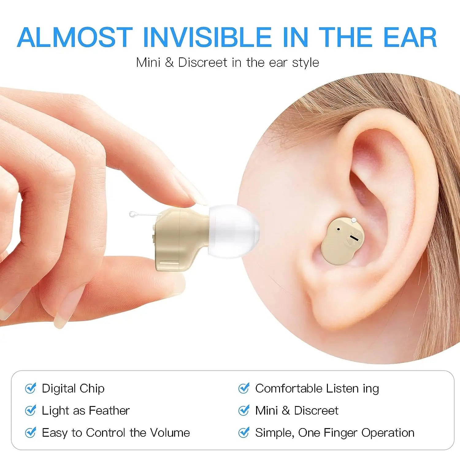 Hearing Aid for Deafness – Sound Amplifier for Elderly