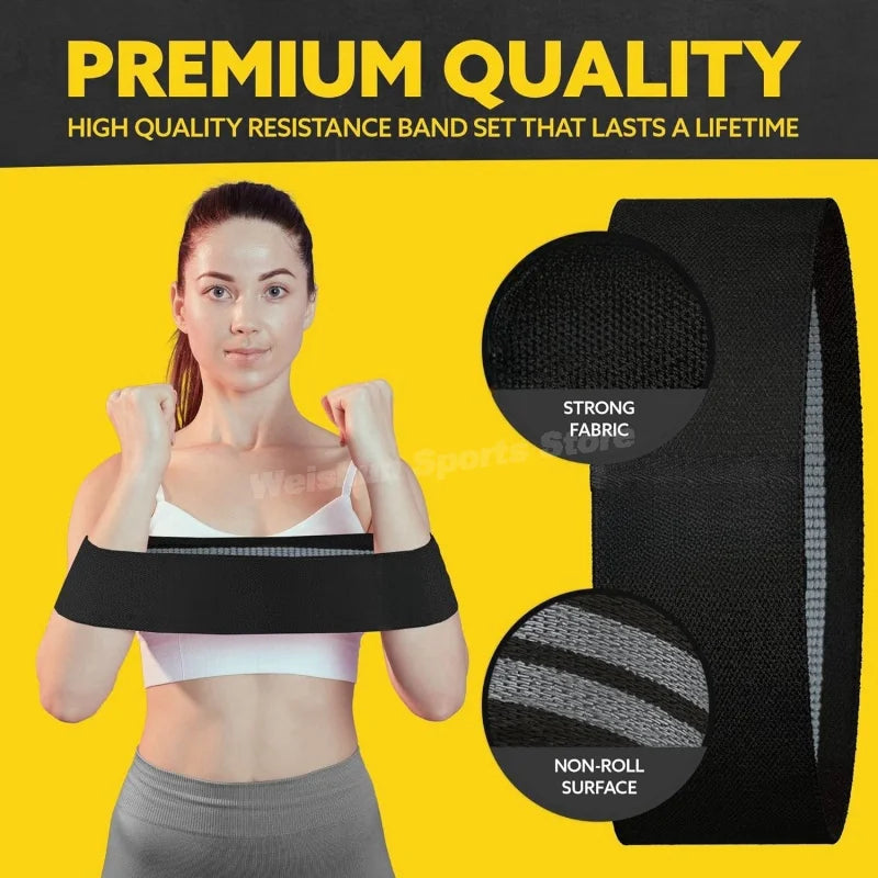 3PCS Non-Slip Resistance Bands for Squats & Fitness