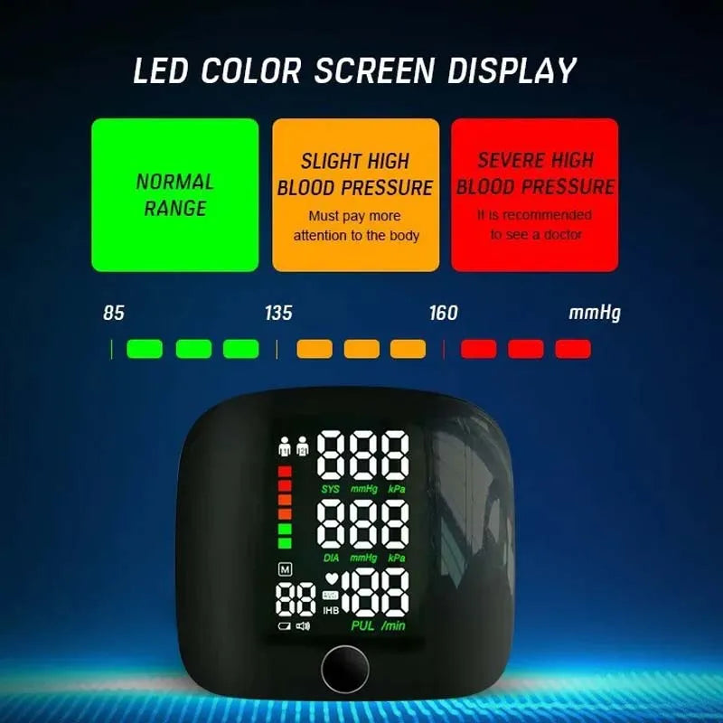 LED Rechargeable Wrist BP Monitor