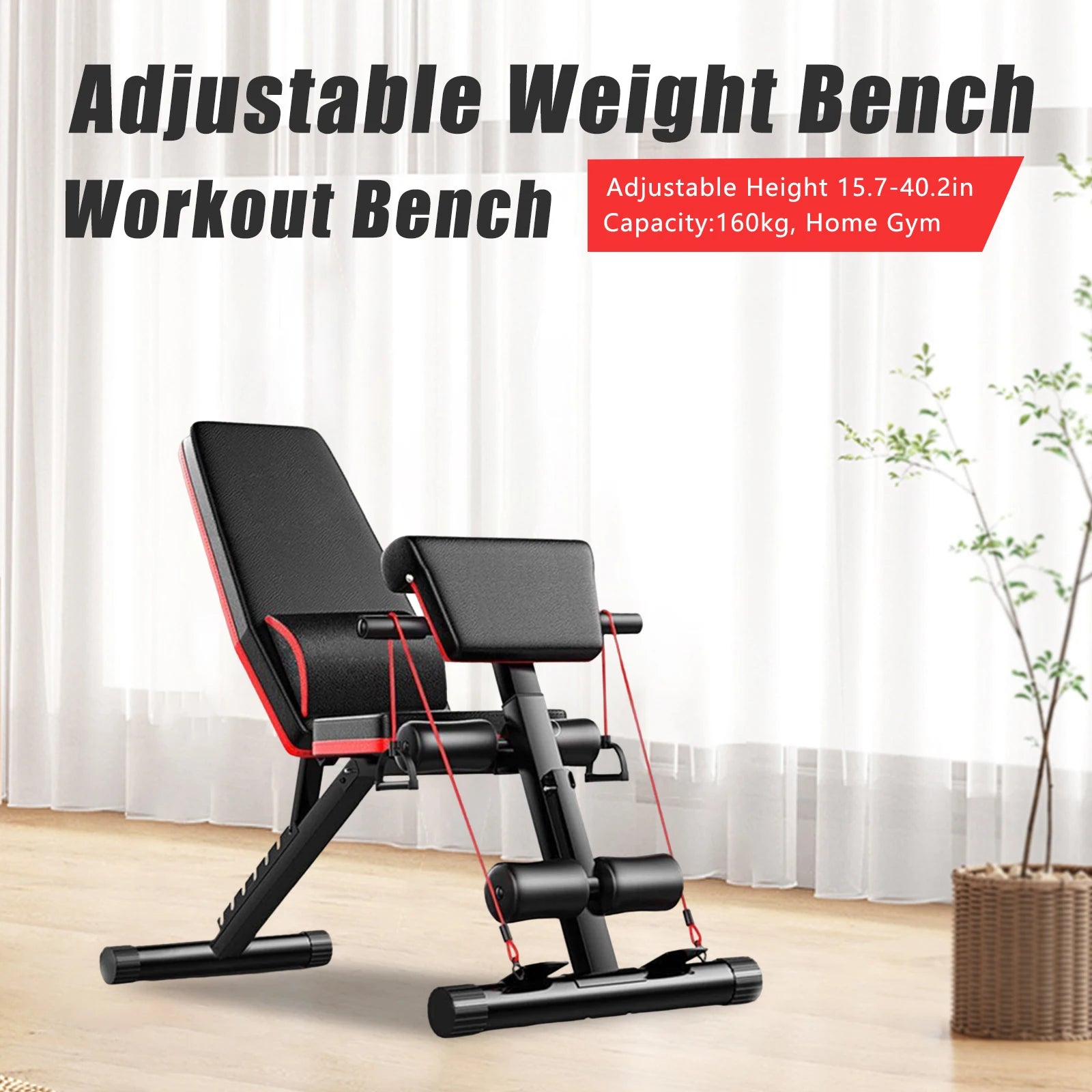 Foldable Adjustable Weight Bench