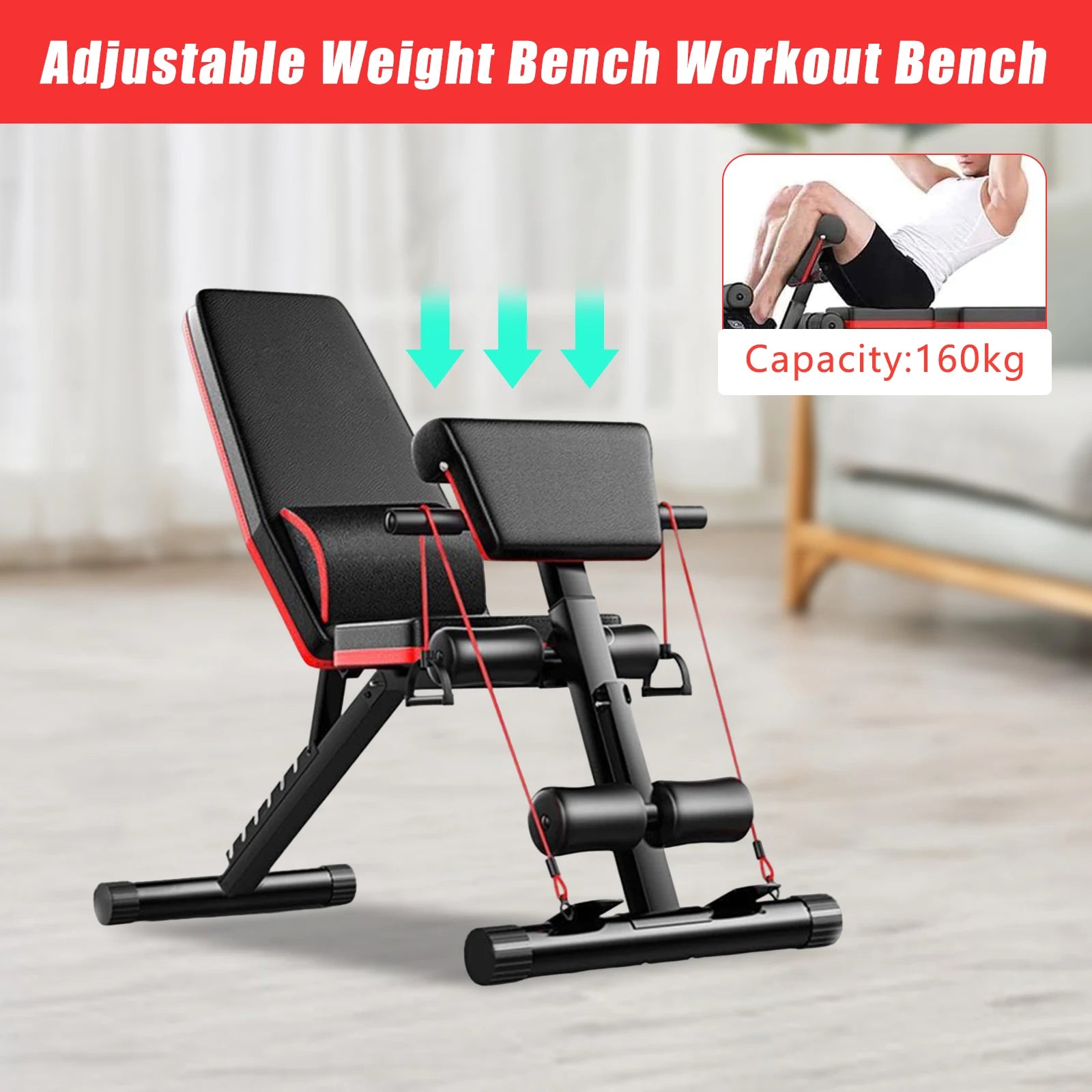 Foldable Adjustable Weight Bench